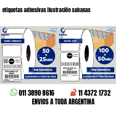 etiquetas adhesivas ilustración sabanas