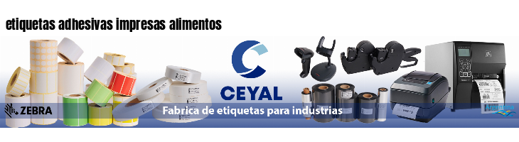 etiquetas adhesivas impresas alimentos
