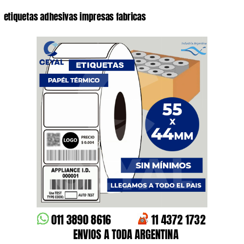 etiquetas adhesivas impresas fabricas