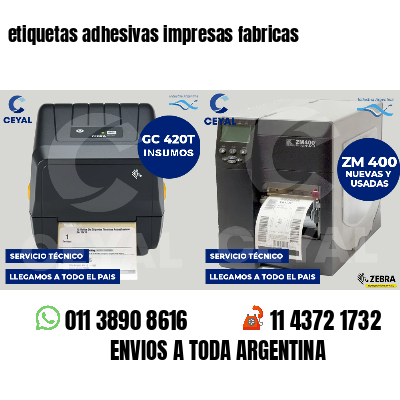 etiquetas adhesivas impresas fabricas