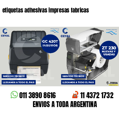 etiquetas adhesivas impresas fabricas
