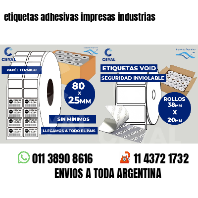 etiquetas adhesivas impresas industrias
