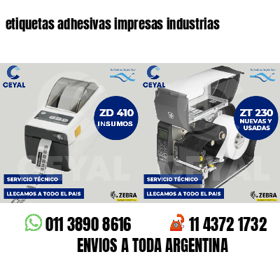 etiquetas adhesivas impresas industrias