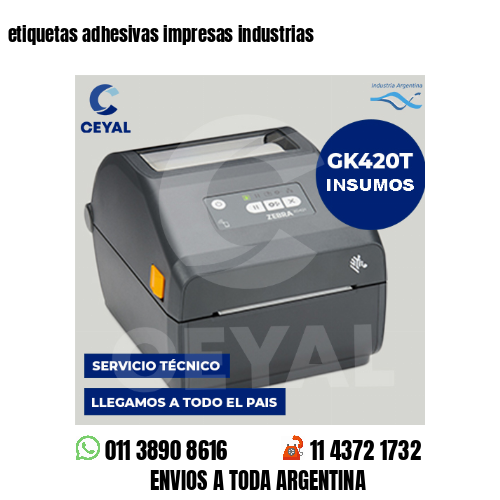 etiquetas adhesivas impresas industrias