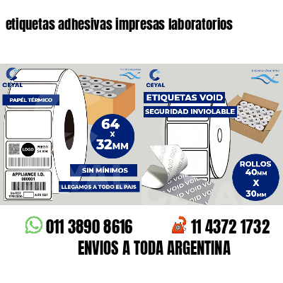 etiquetas adhesivas impresas laboratorios