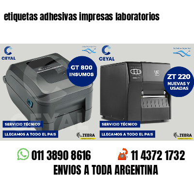 etiquetas adhesivas impresas laboratorios