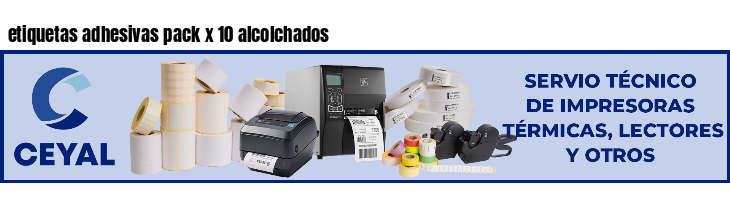 etiquetas adhesivas pack x 10 alcolchados