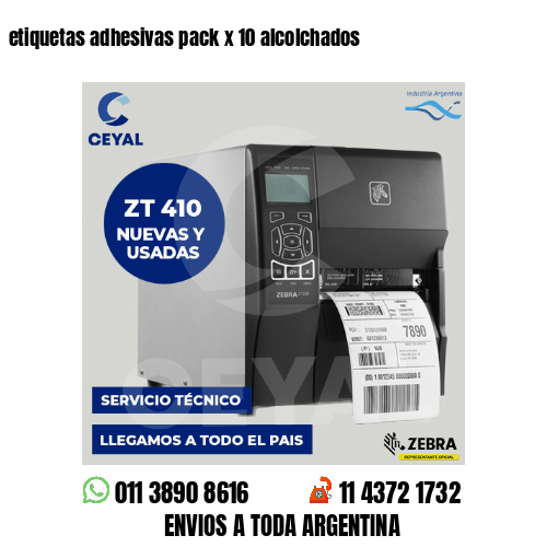 etiquetas adhesivas pack x 10 alcolchados