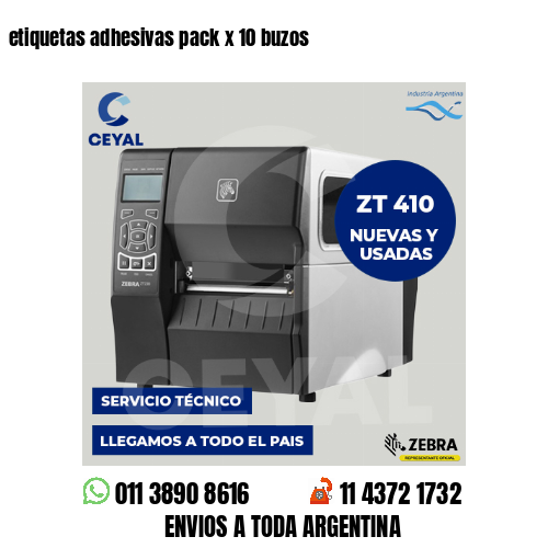 etiquetas adhesivas pack x 10 buzos