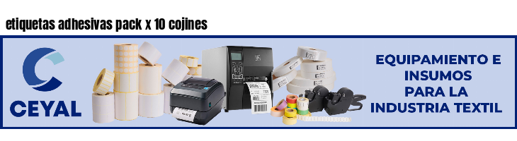 etiquetas adhesivas pack x 10 cojines
