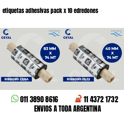 etiquetas adhesivas pack x 10 edredones