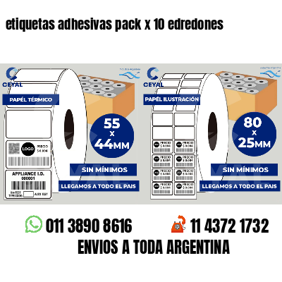 etiquetas adhesivas pack x 10 edredones