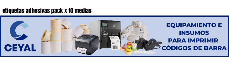etiquetas adhesivas pack x 10 medias