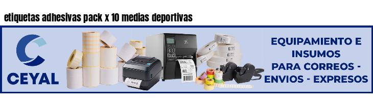 etiquetas adhesivas pack x 10 medias deportivas