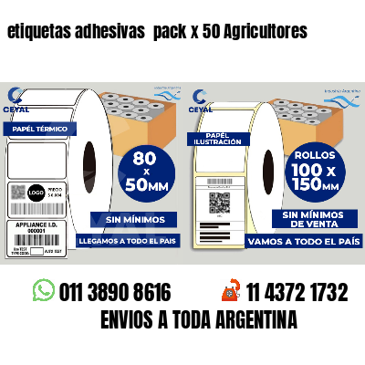 etiquetas adhesivas  pack x 50 Agricultores