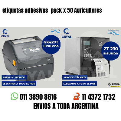 etiquetas adhesivas  pack x 50 Agricultores