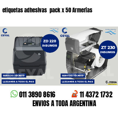 etiquetas adhesivas  pack x 50 Armerías