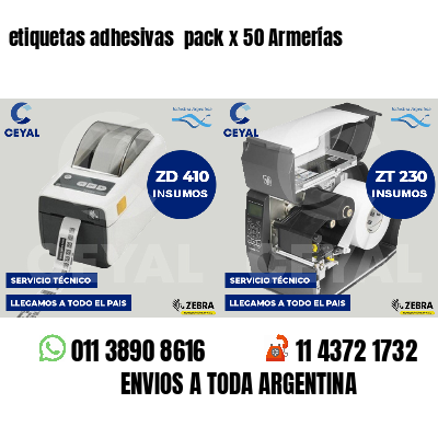 etiquetas adhesivas  pack x 50 Armerías