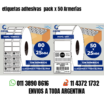 etiquetas adhesivas  pack x 50 Armerías