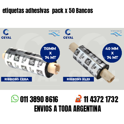 etiquetas adhesivas pack x 50 Bancos