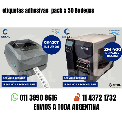 etiquetas adhesivas  pack x 50 Bodegas