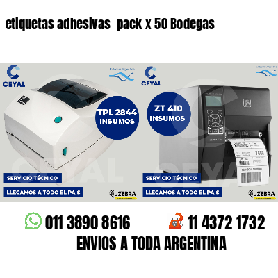 etiquetas adhesivas  pack x 50 Bodegas