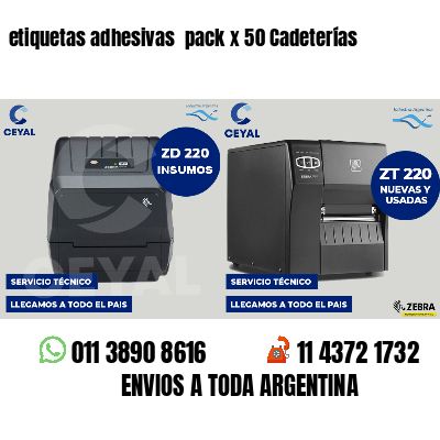 etiquetas adhesivas  pack x 50 Cadeterías