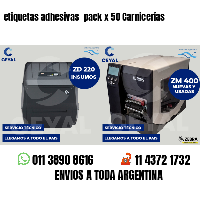 etiquetas adhesivas  pack x 50 Carnicerías