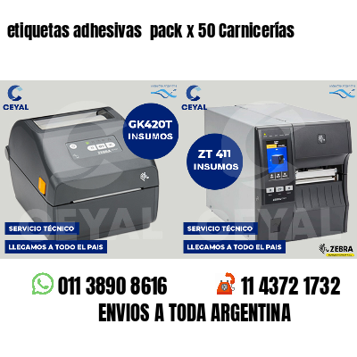 etiquetas adhesivas  pack x 50 Carnicerías