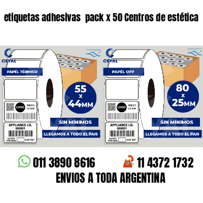 etiquetas adhesivas pack x 50 Centros de estética