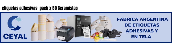 etiquetas adhesivas  pack x 50 Ceramistas