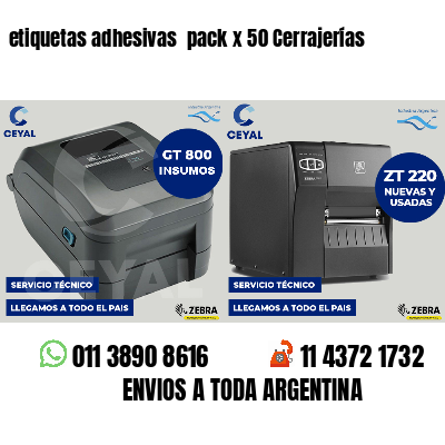 etiquetas adhesivas  pack x 50 Cerrajerías