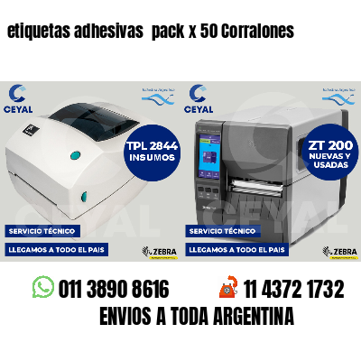 etiquetas adhesivas pack x 50 Corralones