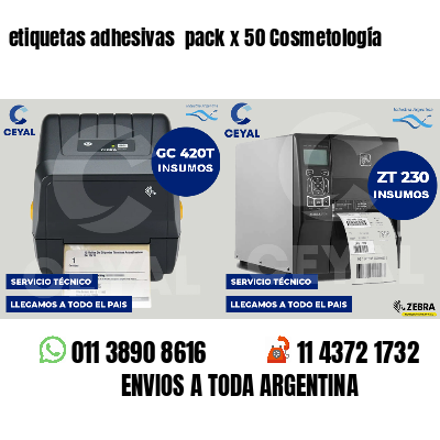 etiquetas adhesivas  pack x 50 Cosmetología
