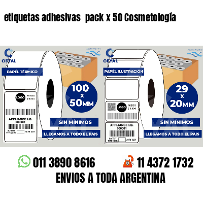 etiquetas adhesivas  pack x 50 Cosmetología