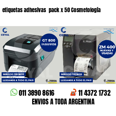 etiquetas adhesivas  pack x 50 Cosmetología