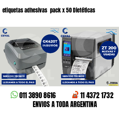 etiquetas adhesivas  pack x 50 Dietéticas