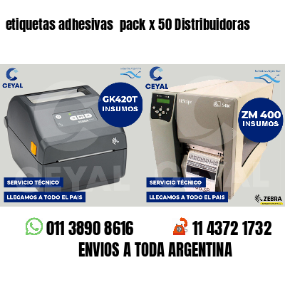 etiquetas adhesivas pack x 50 Distribuidoras