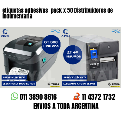 etiquetas adhesivas  pack x 50 Distribuidores de indumentaria