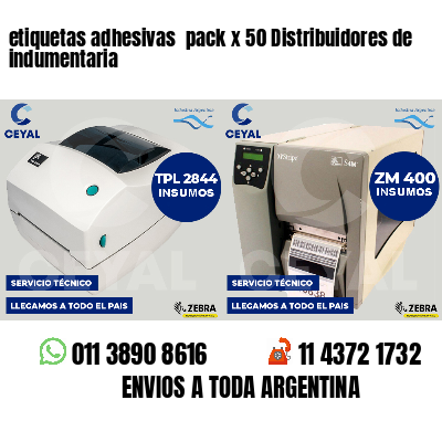 etiquetas adhesivas  pack x 50 Distribuidores de indumentaria