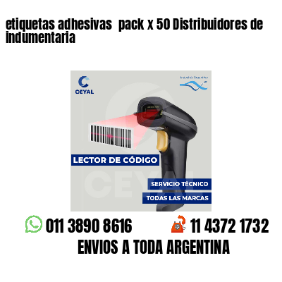 etiquetas adhesivas  pack x 50 Distribuidores de indumentaria