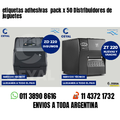 etiquetas adhesivas  pack x 50 Distribuidores de juguetes