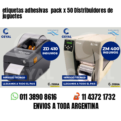 etiquetas adhesivas  pack x 50 Distribuidores de juguetes