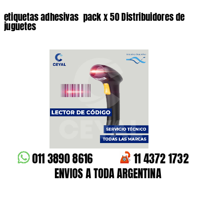 etiquetas adhesivas  pack x 50 Distribuidores de juguetes