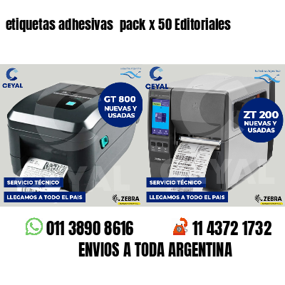 etiquetas adhesivas pack x 50 Editoriales