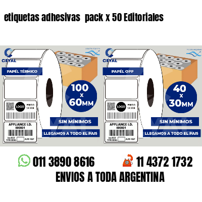 etiquetas adhesivas pack x 50 Editoriales