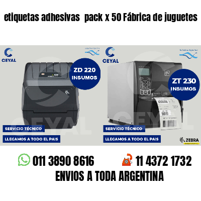 etiquetas adhesivas  pack x 50 Fábrica de juguetes