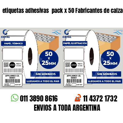 etiquetas adhesivas  pack x 50 Fabricantes de calzado