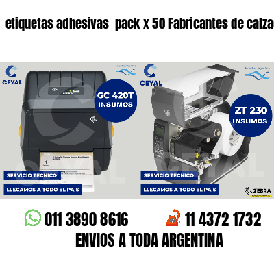 etiquetas adhesivas  pack x 50 Fabricantes de calzado
