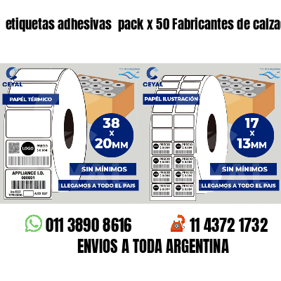etiquetas adhesivas  pack x 50 Fabricantes de calzado